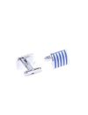 YouBella Jewellery Latest Stylish Elegant Silver Blue Formal Cuff Links Cufflinks Set for Men